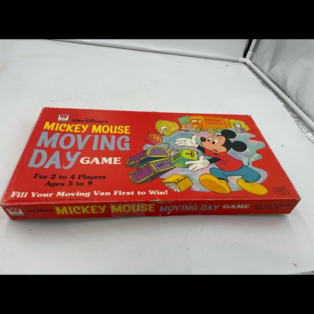 Vintage Disney Mickey Mouse moving day board game